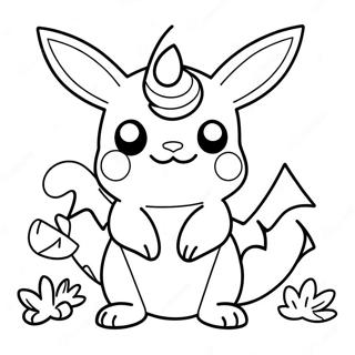 Gothic Dark Type Pokemon Coloring Page | Dark Type Pokemon coloring page