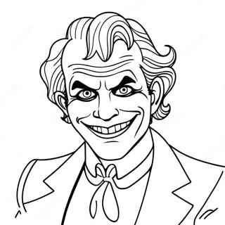 Smiling Joker Coloring Page | Joker coloring page