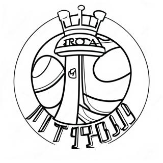 NBA Logo Coloring Page | Logo NBA coloring page