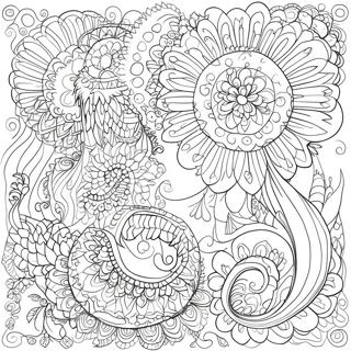 Intricate Animal Patterns Coloring Page | Detailed coloring page