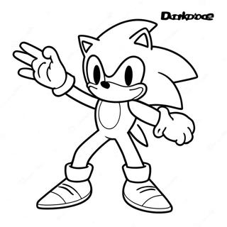 Darkspine Sonic in Action Coloring Page | Darkspine Sonic coloring page