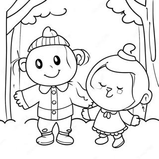 Cheerful Rhyme Time Town Characters Coloring Page | Rhyme Time Town coloring page