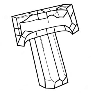 Minecraft Shovel Coloring Page | Minecraft Shovel coloring page