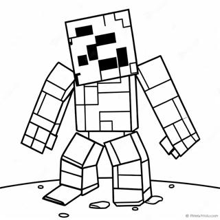 Minecraft Snow Golem Coloring Page | Minecraft Snow Golem coloring page