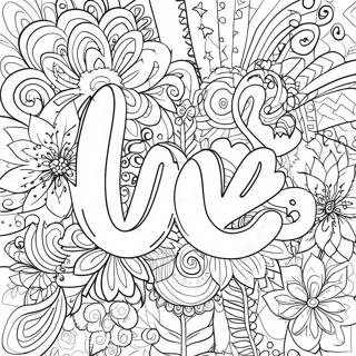 Love Word Coloring Page | Love Word coloring page