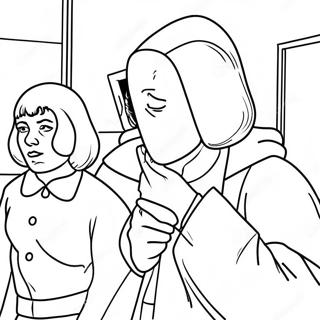 True Crime Art Scene Coloring Page | True Crime Art coloring page