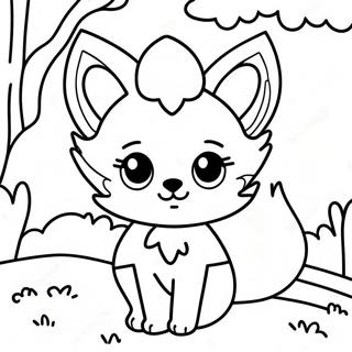 Kawaii Fox Coloring Page | Kawaii Fox coloring page