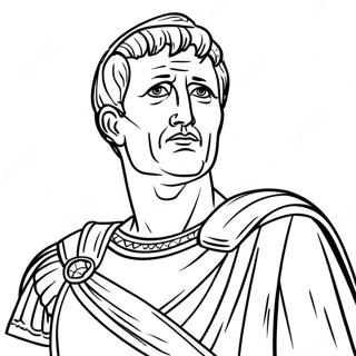 Julius Caesar Historical Figure Coloring Page | Julius Caesar coloring page
