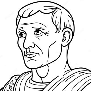 Famous Julius Caesar Portrait Coloring Page | Julius Caesar coloring page