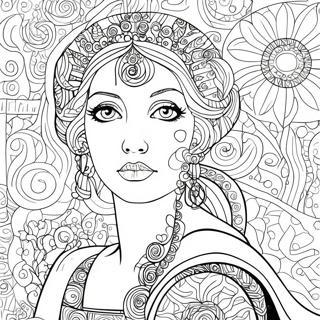 Klimt Coloring Page | Klimt coloring page