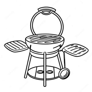 Grill Coloring Page | Grill coloring page