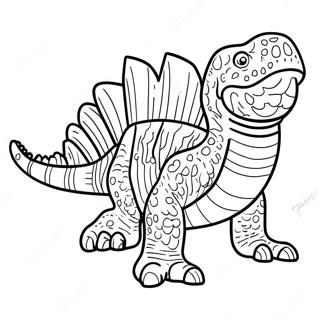Dimetrodon Coloring Page | Dimetrodon coloring page