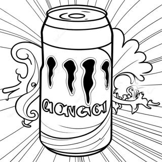 Cool Monster Energy Drink Can Coloring Page | Monster Energy coloring page