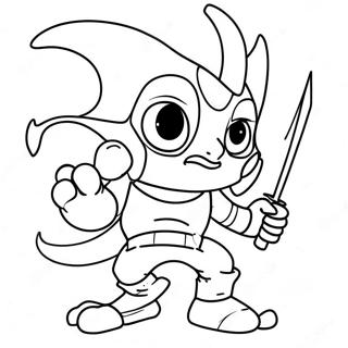 Vexx Character in Action Coloring Page | Vexx coloring page