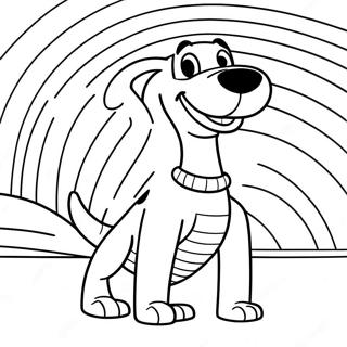Happy Slinky Dog Coloring Page | Slinky Dog coloring page