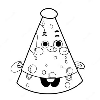 SpongeBob Party Hat Coloring Page | SpongeBob Happy Birthday coloring page