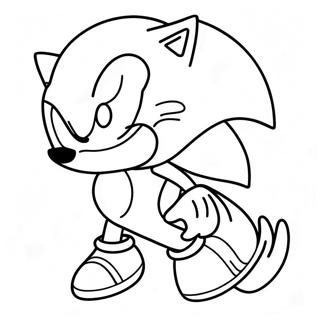 Sonic Among Us Character Coloring Page | Sonic Among Us coloring page