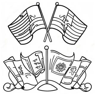 Country Flags Coloring Page | Country Flags coloring page