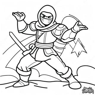 Night Ninja Coloring Page | Night Ninja coloring page
