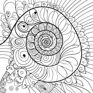 Fibonacci Spiral Coloring Page | Fibonacci coloring page
