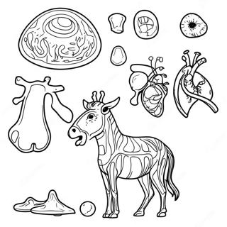Animal Anatomy Coloring Page | Animal Anatomy coloring page