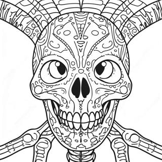 Detailed Animal Skeleton Coloring Page | Animal Anatomy coloring page