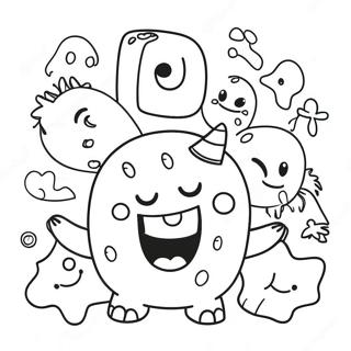 Cute Monster Letters Coloring Page | Monster Letters coloring page