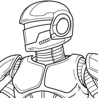 Robocop in Action Coloring Page | Robocop coloring page