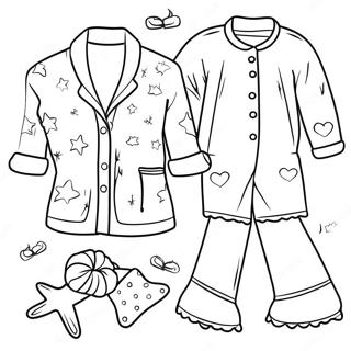 Versier Je Eigen Kleurige Pyjama Kleurplaat | Versier Je Eigen Pyjama's kleurplaat