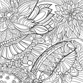 Intricate Pysanky Patterns Coloring Page | Pysanky coloring page