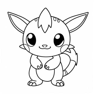 Legendäres Chibi Pokemon Ausmalbild | Legendäre Chibi Pokemon Ausmalbild