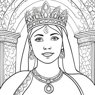 Queen Esther Royalty Coloring Page | Queen Esther coloring page