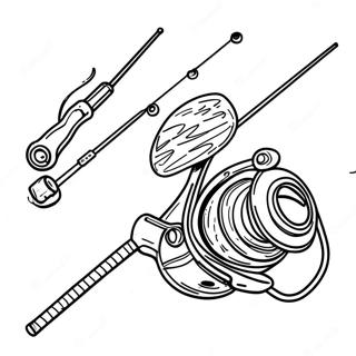Fishing Pole Coloring Page | Fishing Pole coloring page