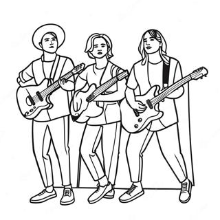 ENHYPEN Members in Concert Coloring Page | ENHYPEN coloring page