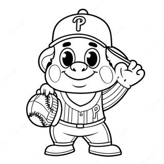 Phillies Mascot Coloring Page | Phillies Mascot coloring page