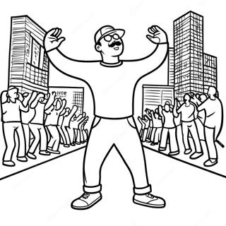 Philly Fanatic Dancing Coloring Page | Phillies Mascot coloring page