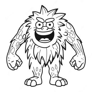 Gritty Monster Coloring Page | Gritty coloring page