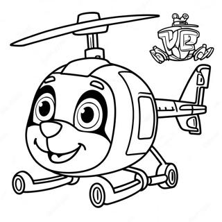 Paw Patrol Skye Helicopter Coloring Page | Paw Patrol Skye Helicopter coloring page