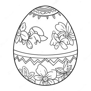 Adorable Easter Egg Decorating Coloring Page | Cute Easter coloring page