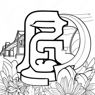 SF Giants Logo Coloring Page | SF Giants coloring page