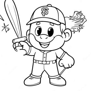 SF Giants Mascot Coloring Page | SF Giants coloring page