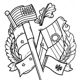 Colorful National Flags Coloring Page | Flag coloring page