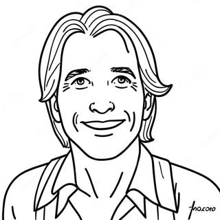 John Smiling Coloring Page | John coloring page