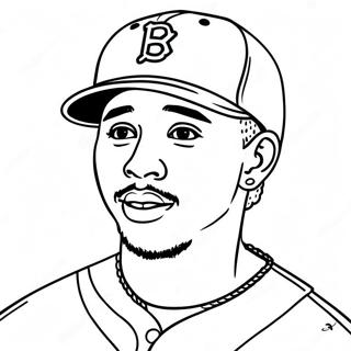 Mookie Betts Coloring Page | Mookie Betts coloring page