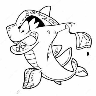 San Jose Sharks Mascot Coloring Page | San Jose Sharks coloring page