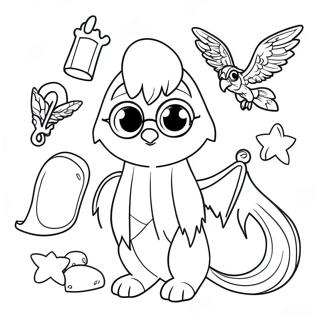 Harry Potter Magiska Varelser Färgläggningssida | Harry Potter för vuxna målarbild