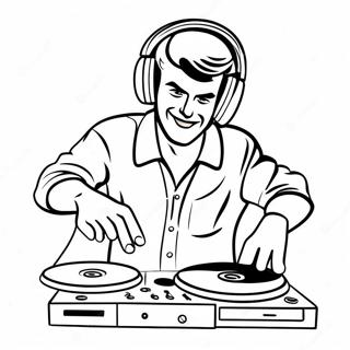 Quanto È Alto Dj Music Man Pagine da Colorare