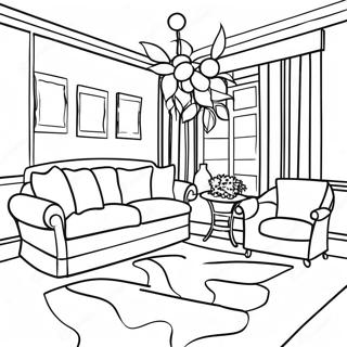 Interior Design Coloring Page | Interior Design coloring page