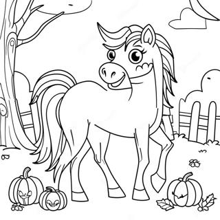 Halloween Horse Coloring Pages