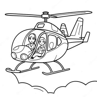 Skye in Her Helicopter Coloring Page | Skye Paw Patrol coloring page